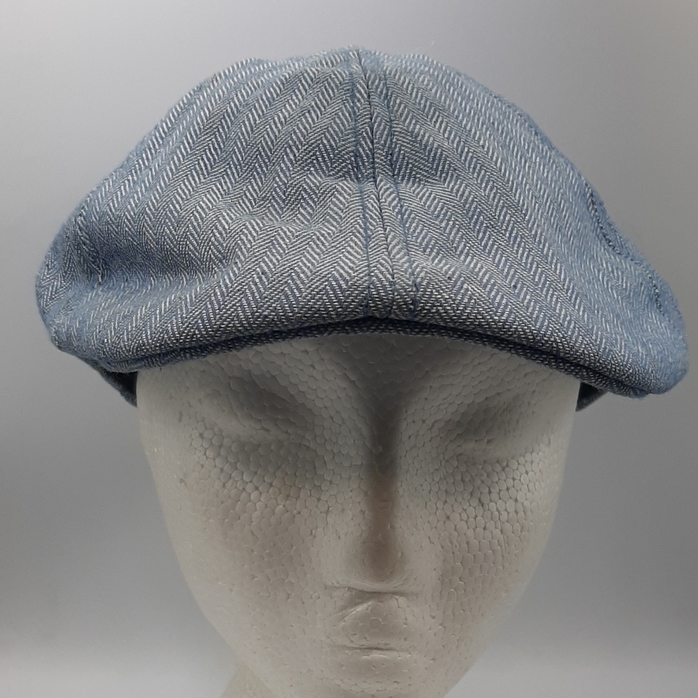 Vintage 1980 US Polo Assn 100% Cotton Newsboy Driving Cap Adult Herringbone